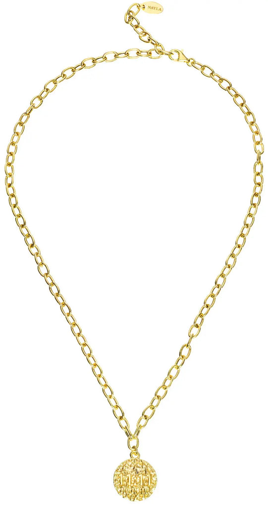 Chanky Chain 11:11 Medalion Choker Neklace Nayla Jewelry