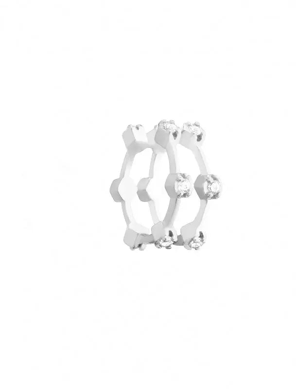 Cubic Zirconia Ear Cuff Earring Nayla Jewelry