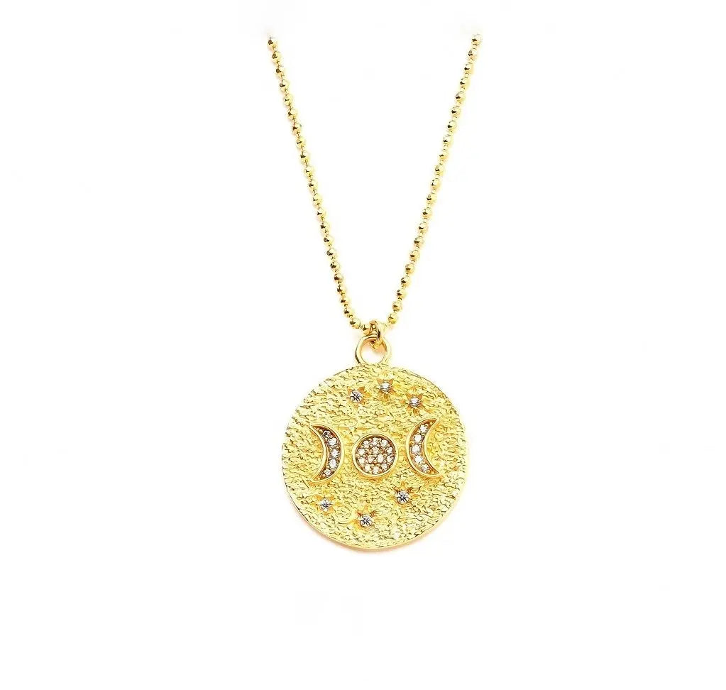 "Love You To The Moon and Back"  Talisman Pendant Necklace Nayla Jewelry
